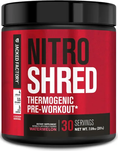 Vista 12 de Jacked Factory - Nitrosurge Shred, suplemento preentrenamiento - Potenciador de energía, aumento de fuerza, concentración, bombeo potente