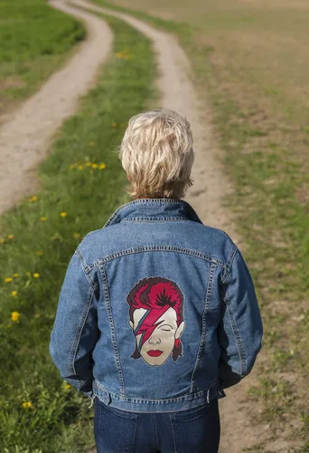Vista 4 de C&D Visionary David Bowie Aladdin Sane - Parche de espalda grande