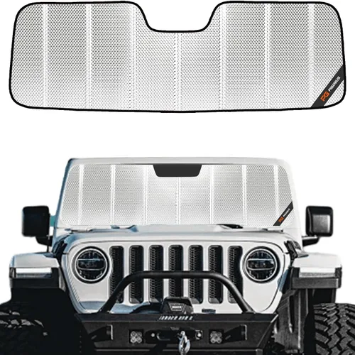 Vista 12 de Pigenius Parasol para Parabrisas para Jeep Wrangler 1997-2006 Sombrilla para Ventana Delantera - Salvaguarda