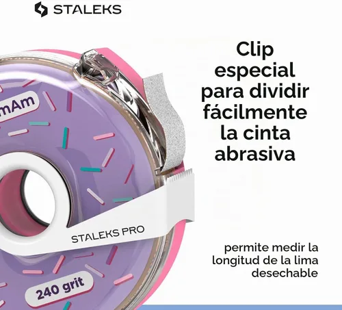 Vista 5 de STALEKS PRO Expert PapmAm - Rollo de cinta adhesiva con estuche, grano 240