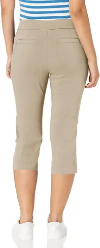 Vista 2 de Briggs New York Pantalón a media pantorrilla, modelo capri para mujer, fácil de poner, con bolsillo en L