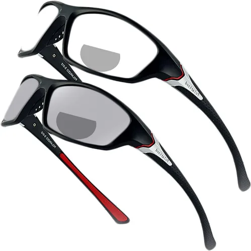 Vista 9 de Gafas de lectura bifocales fotocrómicas de transición para hombres y mujeres deportes al aire libre presbicia gafas de sol lector antideslumbrantes