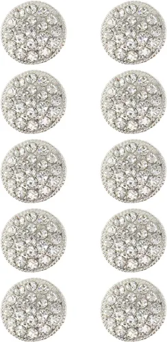 Vista 11 de Jerler 10 piezas de botones de diamantes de imitación de perlas adornos de cristal coser en botones de ropa