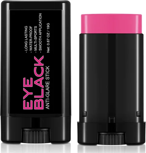 Vista 7 de Accesorios de béisbol negros para ojos, ojos antirreflejos, negro, rosa, negro, para béisbol, sóftbol, fútbol, impermeable, ultra duradero