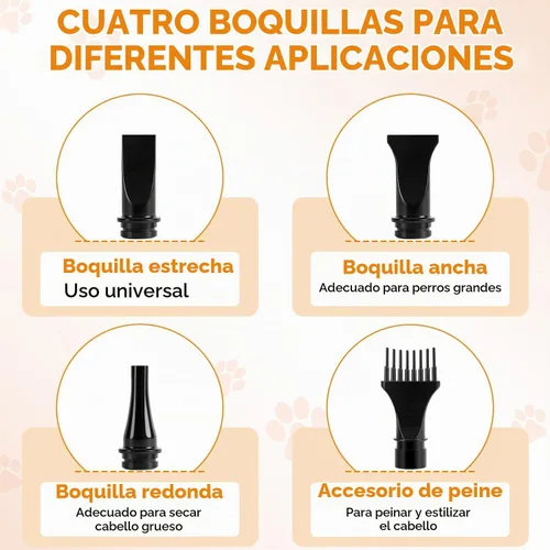 Vista 8 de NESTROAD Secador de perros para aseo de mascotas, secador de pelo de perro Azul cielo