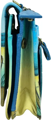 Vista 7 de Anna by Anuschka Women’s Hand-Painted Genuine Leather Organizer Wallet On a String