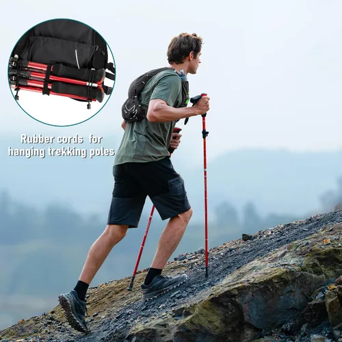 Vista 7 de N NEVO RHINO Chaleco para correr, chaleco de agua para correr de hidratación, 5.5 L, con bolsa de agua de 1.5 L, mochila de hidratación ligera