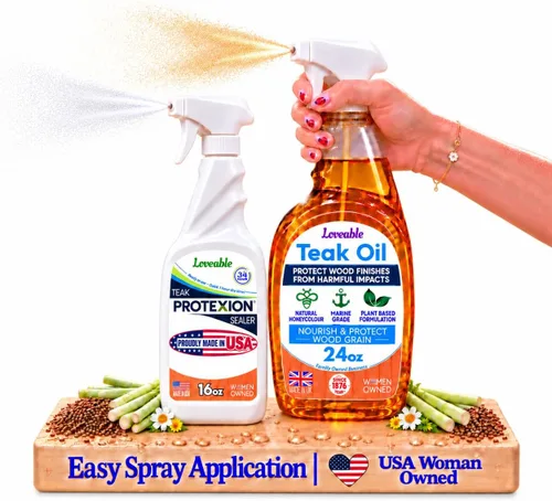 Vista 11 de EcoDecors Loveable - Botella de spray de aceite de teca de 24 onzas, paquete de 2