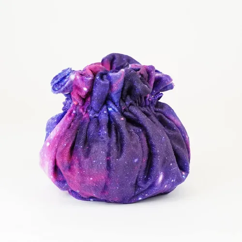 Vista 3 de FanRoll Velvet Compartment Dice Bag with Pockets: Nebula, Role Playing Game Dice Accessories for Dungeons and Dragons