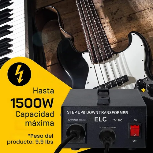 Vista 4 de Transformador de voltaje para aumentar o disminuir la tensión. 110 v/220 v, circuito de bloqueo de protección, de la marca ELC