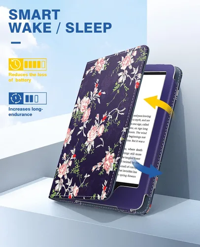 Vista 4 de MoKo Funda compatible con Kindle de 6 pulgadas (11.ª generación, versión 2022)/Kindle (10ª generación, 2019)/Kindle (8ª generación, 2016), carcasa