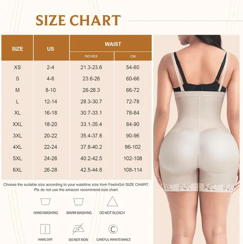 Vista 3 de FeelinGirl Faja moldeadora para mujer sin costuras firme triple control talla grande muslo adelgazante control de abdomen moldeador corporal