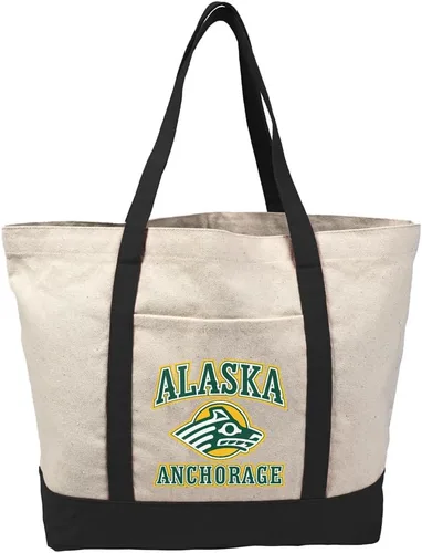 Vista 248 de Campus Lab Bolsa de lona con logotipo primario colegiado con bolsillo externo, bolsa de hombro reutilizable para ir de compras, playa Águilas A&m