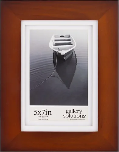 Vista 29 de Gallery Solutions - Marco de fotos negro plano de 8 x 10 pulgadas - Soporte de mesa o pared - Para fotos de 5 x 7 pulgadas con doble paspartú blanco