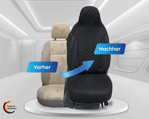 Vista 4 de BREMER SITZBEZÜGE Custom Seat Covers for VW T7 Multivan PL404 PL404 Black