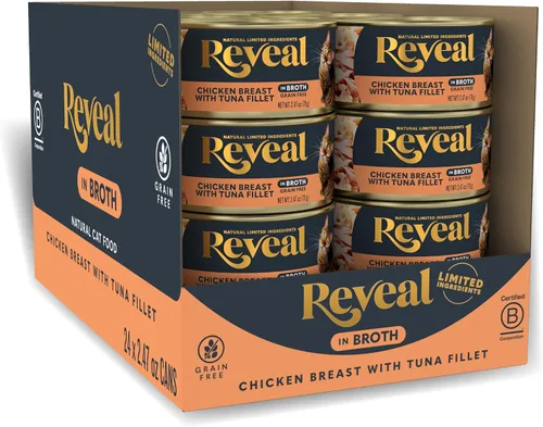 Vista 9 de Reveal Alimento Natural Húmedo Enlatado para Gatos, Ingredientes Limitados y Naturales, Sin Granos, Alto Contenido de Proteínas Sin Aditivos