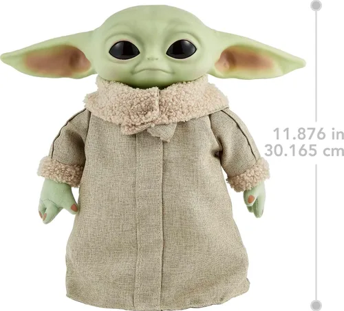 Vista 3 de Mattel Star Wars The Mandalorian Grogu RC - Peluche de 12 pulgadas, muñeca de cuerpo suave con movimientos reales controlados por control remoto