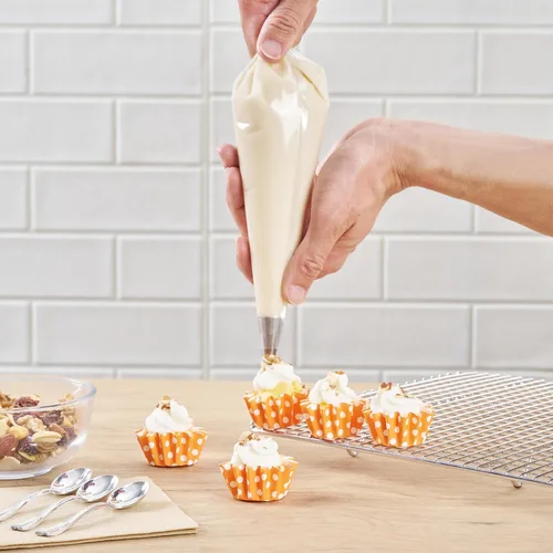Vista 5 de Restaurantware -Tazas para hornear de alta calidad de 0.4 onzas: tazas de papel para hornear pequeñas acampanadas perfectas para magdalenas
