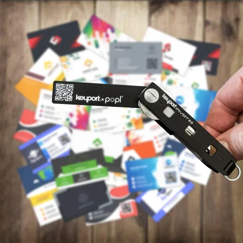 Vista 2 de Popl x Keyport Digital ME Key - Tarjeta de visita digital Tarjeta de visita electrónica para llavero organizador de llaves Tarjeta de visita NFC