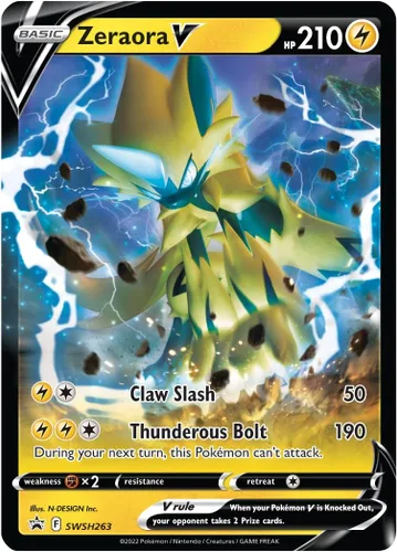 Vista 4 de Pokémon TCG: Baraja de batalla Zeraora V (60 cartas, listo para jugar)