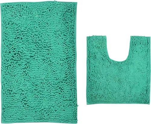 Vista 8 de LanYunUmi Alfombras de baño verdes de frutas en 3 piezas, juego de alfombras de baño ultra suaves antideslizantes absorbentes de felpilla para baño
