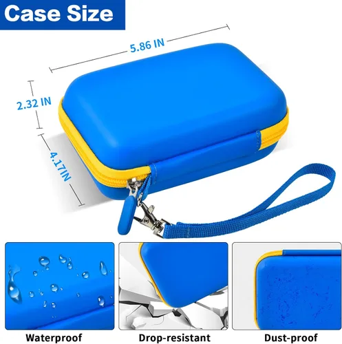 Vista 5 de Comecase Hard Case for G350/ RG353V/ RG353VS/ R36S/ for Atari Super Pocket Retro Handheld Game Console with Mesh Pocket, Handheld Emulator Storage