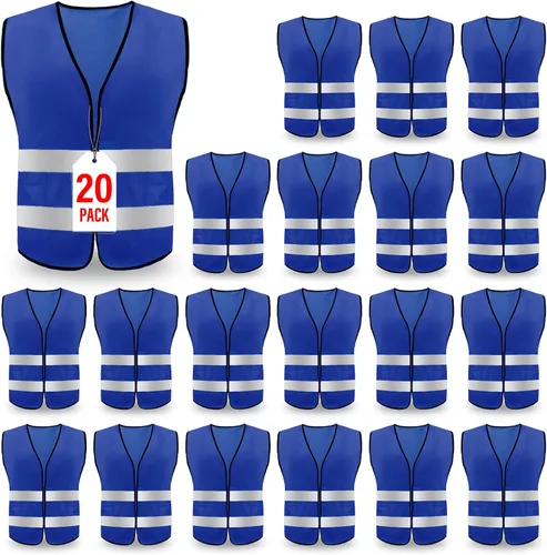 Vista 14 de Chaleco de seguridad, chaleco reflectante de alta visibilidad para hombres, trabajo, ciclismo, corredor, topógrafo, voluntario, carretera
