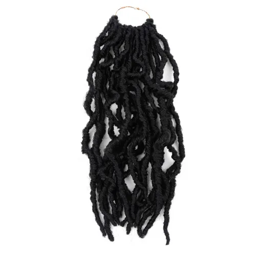 Vista 5 de 6 Paquetes Soft Locs Cabello de Ganchillo Pre Looped Faux Locs Trenzas de Ganchillo Goddess Locs Dreadlocs Cabello Sintético Para Mujeres Negras 1b