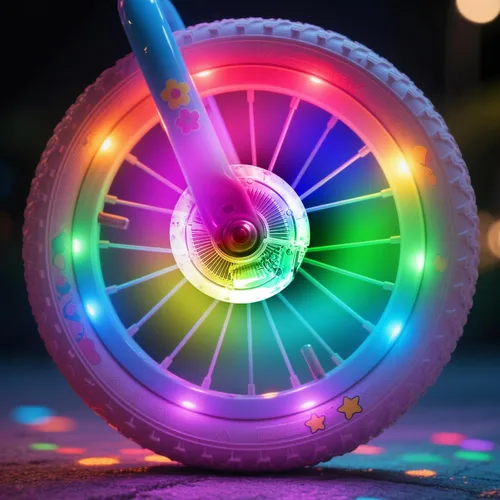 Vista 11 de Luces de rueda de bicicleta, luces de rueda de bicicleta para conducción nocturna, luz de radios de bicicleta con visibilidad de 360°, detección