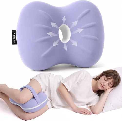 Vista 11 de Almohada de rodilla para personas que duermen de lado, almohada refrescante entre las piernas para dormir de lado, almohada de espuma viscoelástica