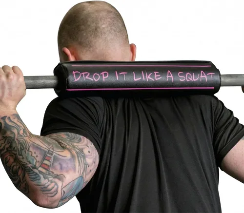 Vista 11 de Dark Iron Fitness Barbell Pad w/Extra Thick Foam Padding, Non-Slip Hook and Loop Closure for Olympic Bars Weight Training Shoulder & Neck Protection