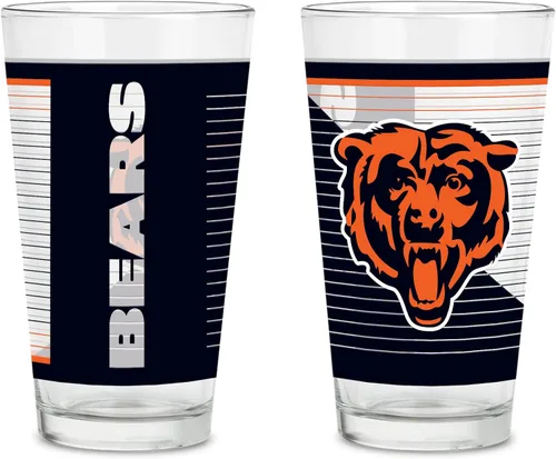 Vista 36 de Rico Industries NFL Football Main - Juego de 2 vasos clásicos de 16 onzas con logotipo impreso digitalmente, apto para lavavajillas NFL Football
