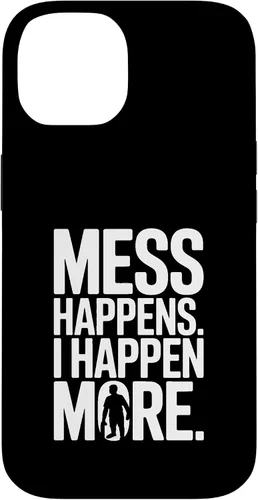 Vista 4 de Mess Happens I Happen More Funny Toddler Chaos Case for iPhone 17
