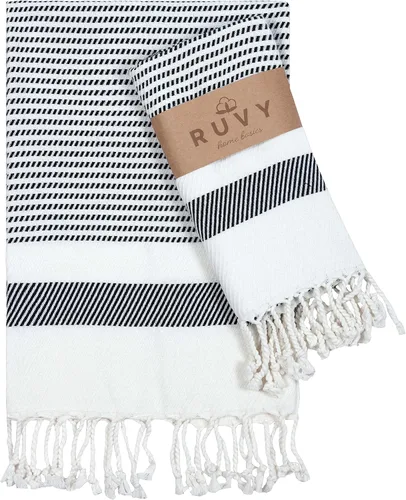 Vista 12 de Ruvy Home Basics - Juego de 2 toallas de mano turcas para baño, 18 x 40 pulgadas, algodón y baño decorativo, toallas de cocina, paños de cocina, té