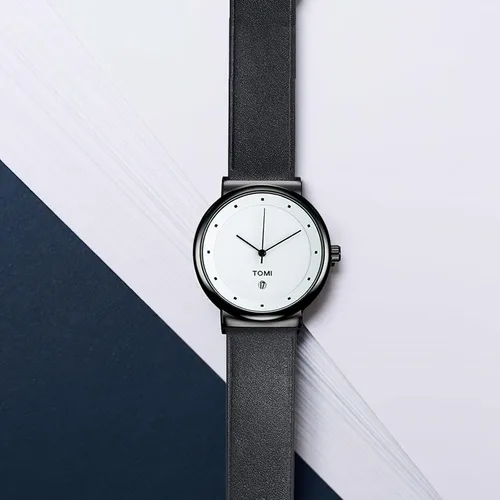 Vista 4 de TOMI Reloj de pulsera de cuarzo para hombre de moda para negocios, regalos para hombres, estudiantes, mujeres, él, marido, novio