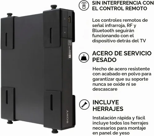 Vista 4 de HumanCentric Soporte de pared ajustable para dispositivo, caja de cable y soporte para módem, adaptador de pared ajustable para dispositivos