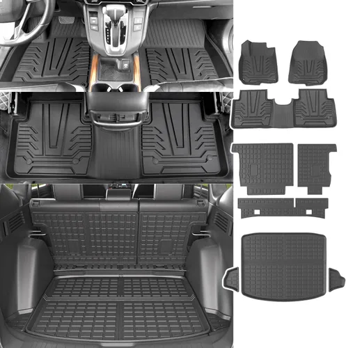 Vista 19 de powoq - Alfombrilla para maletero compatible con Honda CRV 2012-2016, revestimiento para cajuela TPE, alfombrilla de carga de repuesto para Honda