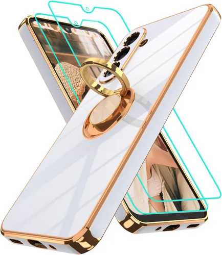 Vista 121 de Funda para Motorola Moto G 5G 2024: Funda Moto G Play 5G 2024 con 2 piezas de protectores de pantalla, soporte de anillo de rotación de 360°