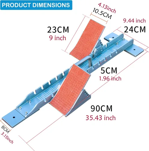 Vista 2 de 35in High-Level Starting Blocks Aircraft Grade Aluminum Running Track Blocks Waterproof and Rustproof Adjustable Pedals for Track and Field