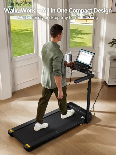 Vista 2 de WALKINGPAD Folding Treadmills for Home, Smart Vertical Fold, LED Display with Adjustable Height Handles