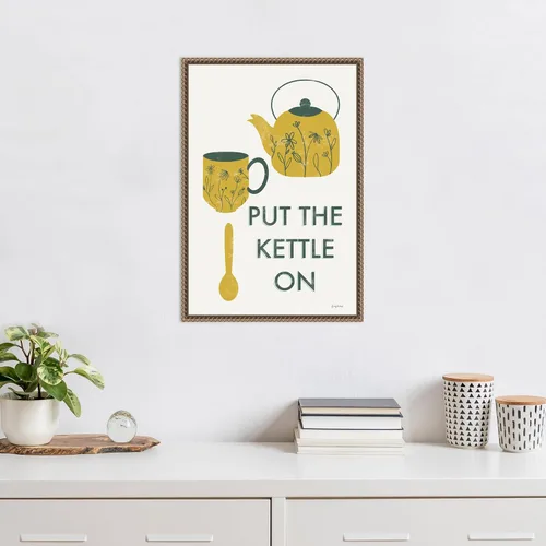 Vista 5 de Amanti Art Framed Canvas Wall Art 23x16 Retro Kitchen Coffee IV by Becky Thorns, Framed Wall Art Canvas, Cuisine Artwork, Traditional Decor, Medium