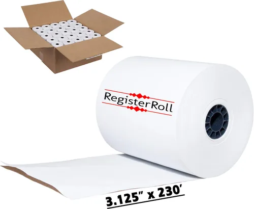 Vista 3 de Rollo de papel térmico (1.76 oz/m², paquete de 50), 3 rollos de 1 8 pies x 230 pulgadas, 50 rollos - SRP-350plus, SRP-352plus, SRP-370, SRP-TSP100