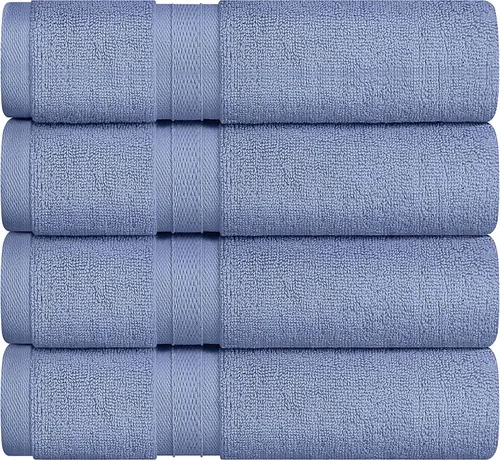 Vista 14 de Towel and Linen - Juego de toallas Mart color borgoña, 2 toallas de baño, 2 toallas de mano y 4 paños de 2 capas de baja torsión de 600 GSM, hilado