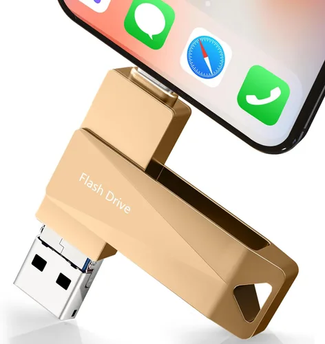 Vista 11 de Memoria USB Qainerly de 512 GB para teléfono, todos los modelos, almacenamiento de transferencia de diseño 4 en 1, iPad/PC/Android