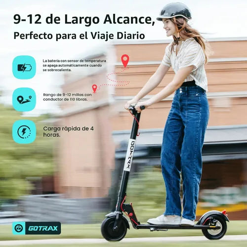 Vista 6 de Gotrax GXL V2 Electric Scooter for Adult,8.5" Tire,12 Mile &15.5Mph by 250W