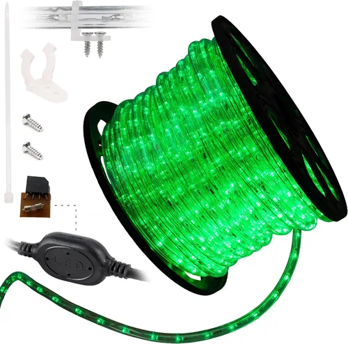 Vista 10 de 108 LED, luz LED verde exterior de 10 pies, conectable, para exteriores, certificado ETL, iluminación exterior permanente, impermeable, carcasa