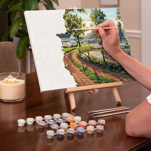 Vista 4 de Ledgebay Pintura por números para adultos: kit de pintura numérica de principiante a avanzado, divertidos proyectos de manualidades y manualidades