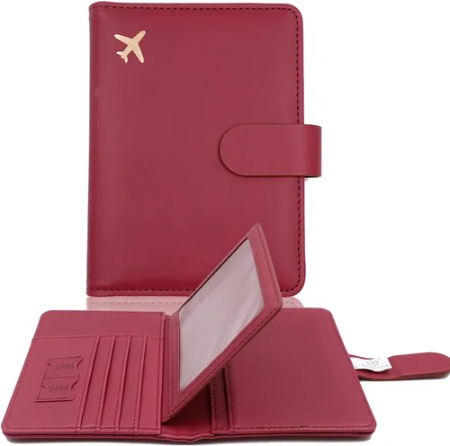 Vista 11 de Melsbrinna - Funda para pasaporte, ranuras para tarjetas, bonita funda para pasaporte para mujeres/hombres, resistente al agua con bloqueo RFID