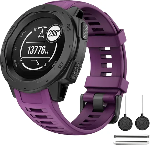 Vista 10 de OVERSTEP Correa de reloj para Garmin Instinct Smartwatch - Amarillo ámbar