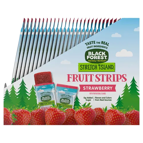 Vista 3 de Black Forest Stretch Island Tiras de frutas, fresa, tiras de 0.5 onzas (Paquete de 30)